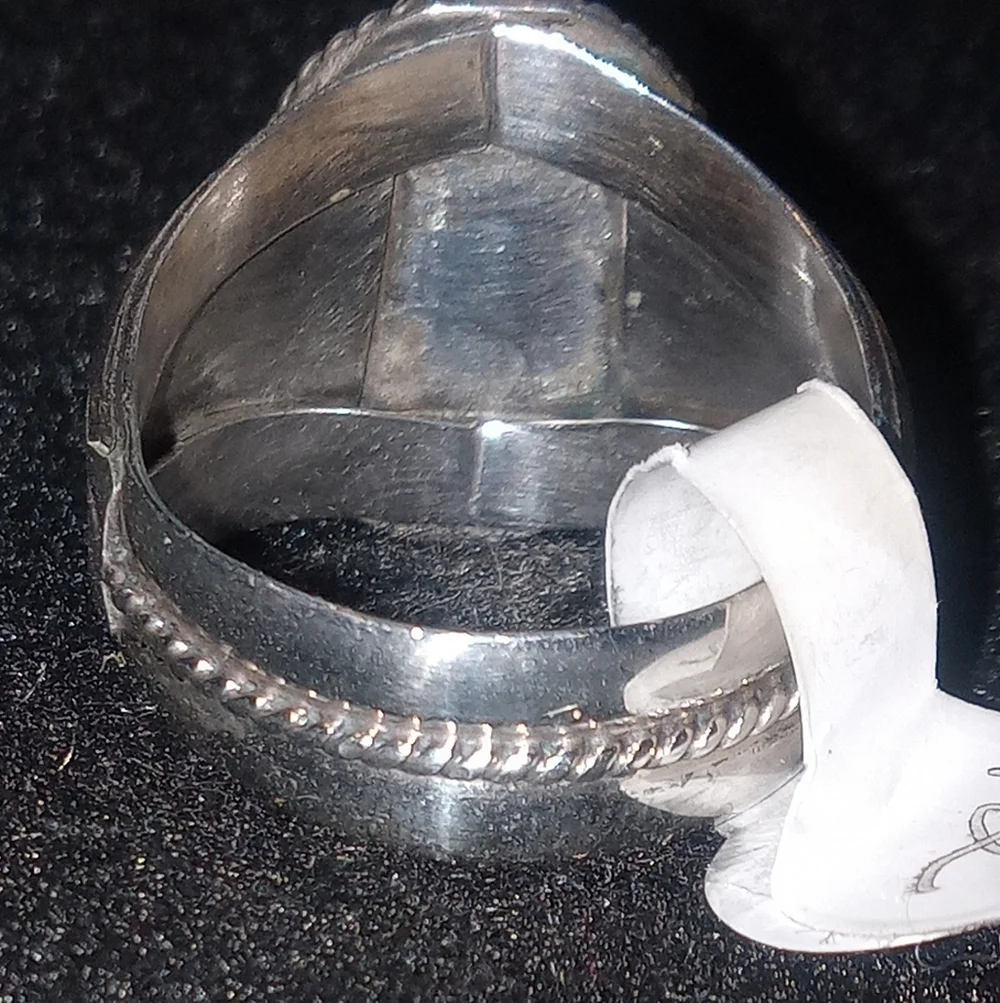 Navajo Native American Sterling Mens Ring Vintage 12